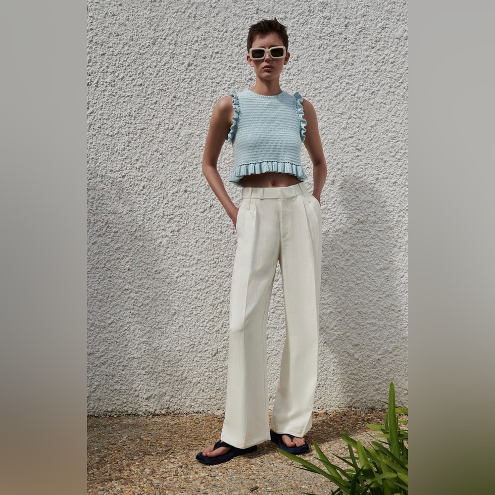 Zara crochet knit top